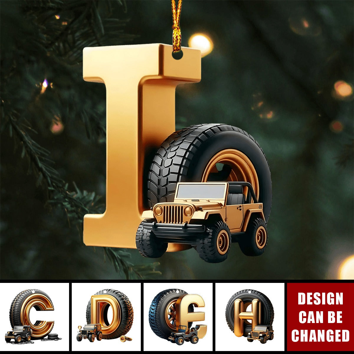 Merry Christmas - Personalized Car Ornament