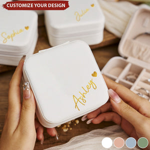 Custom Bridesmaid Name Jewelry Box - Personalized Jewelry Box