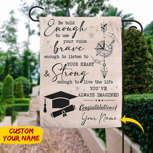 Congratulations Class of 2023 Custom Name Garden Flag, Graduation Gift