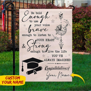 Congratulations Class of 2023 Custom Name Garden Flag, Graduation Gift