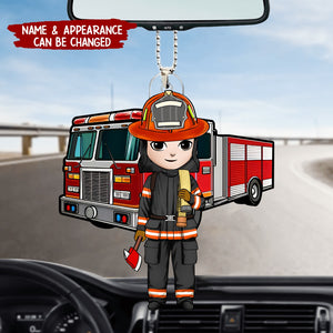 Personalized Firefighter Car Ornament - Gift For Firefighters