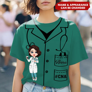 Blouse Nurse Pattern Doll Nurse Personalized T-shirt