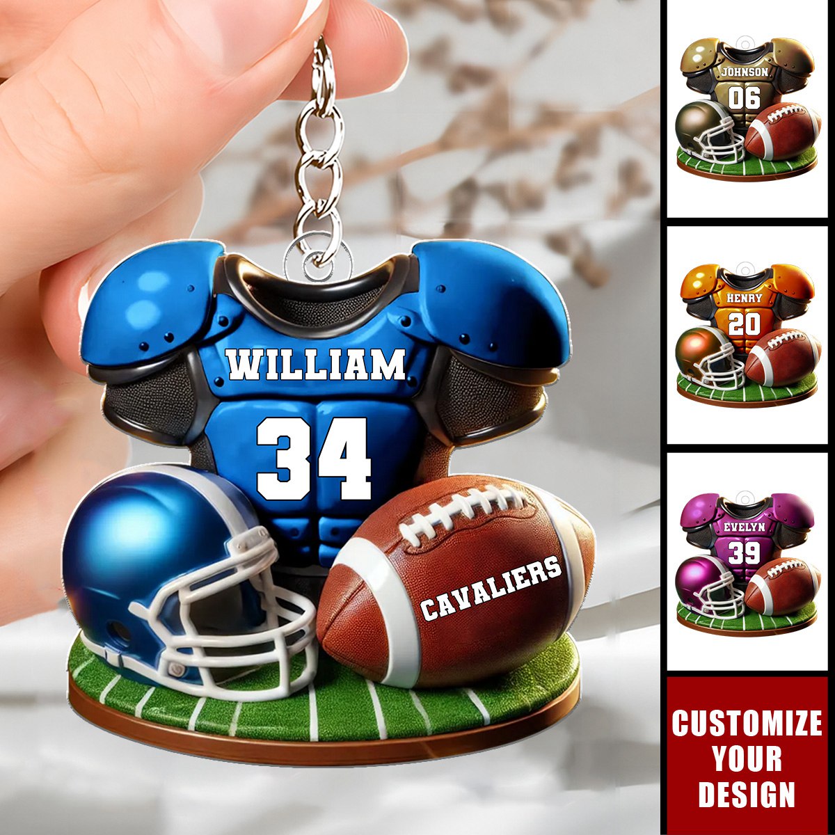 Football Jersey Uniform - Personalized Acrylic Keychain, Gift For Son, Boyfriend