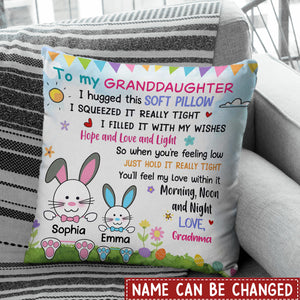 Personalized Easter Granddaughter Hug This Pillow