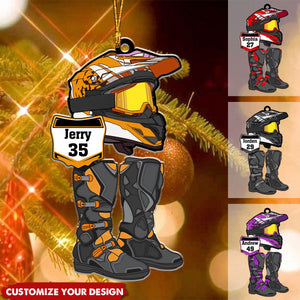 Motorcross Suit Personalized Christmas Ornament, Gift For Motorcross Lover