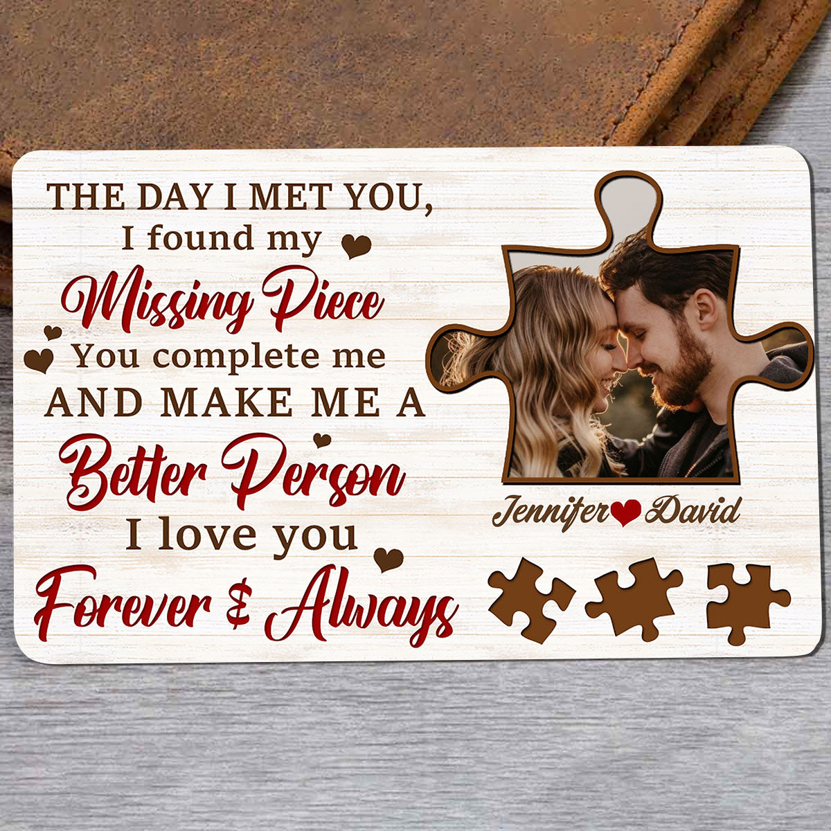 The Day I Met You Custom Photo Gifts For Couple Wallet Card