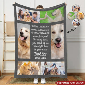 Custom Photo I'm Right Here In Your Heart - Memorial Personalized Blanket