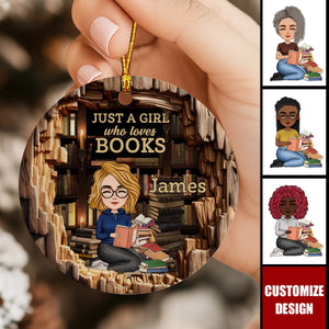 Reading Fuels My Soul - Personalized Ceramic Ornament - Christmas Gift For Book Lovers