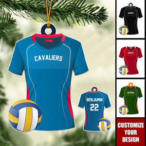 Volleyball Jersey - Personalized Acrylic Christmas Ornament, Gift For Volleyball Player