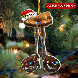 Climbing Spikes Personalized Christmas Ornament, Gifts For Lineman