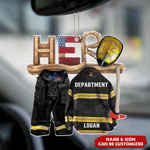 Armor Firefighter Is My Hero - Personalized Acrylic Car Ornament