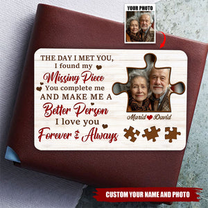 The Day I Met You Custom Photo Gifts For Couple Wallet Card