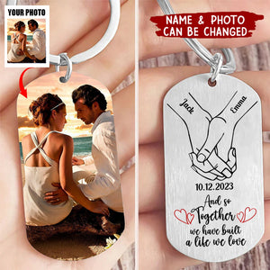 Personalized Photo Keychain, Memorial Gifts, Custom Photo - You & Me We Got This
