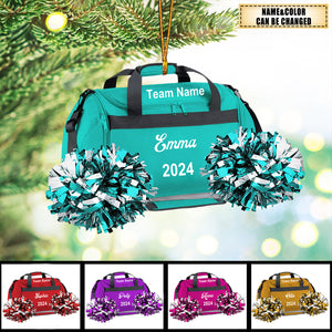 Personalized Cheerleading Bag Acrylic Christmas Ornament