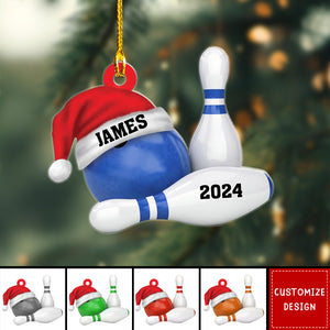 Custom Bowling Player Christmas Ornament - Gift for Bowling Lovers