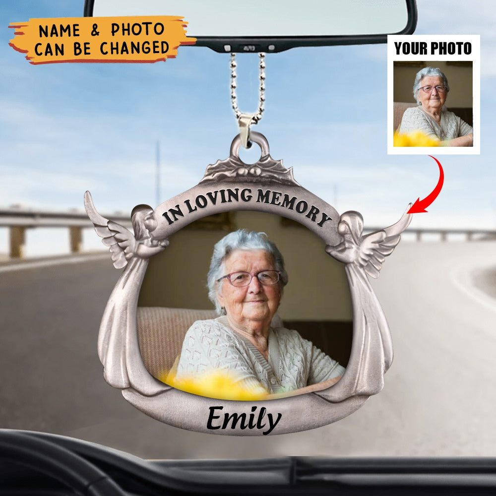 Memorial Custom Photo Angel In Loving Memory Personalized Car Ornament -  newsvips