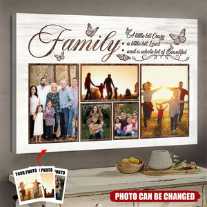 Family Photo Collage - Custom Photo Canvas Prints Gifts For Grandparents, Family