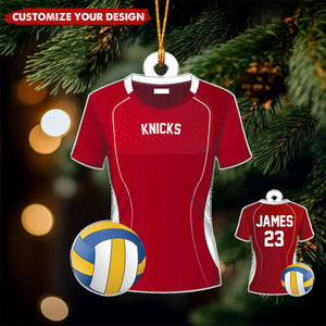 Volleyball Jersey - Personalized Acrylic Christmas Ornament, Gift For Volleyball Player