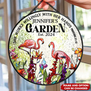 And Into The Garden I Go Hummingbird - Personalized Window Hanging Suncatcher