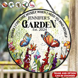 And Into The Garden I Go Hummingbird - Personalized Window Hanging Suncatcher