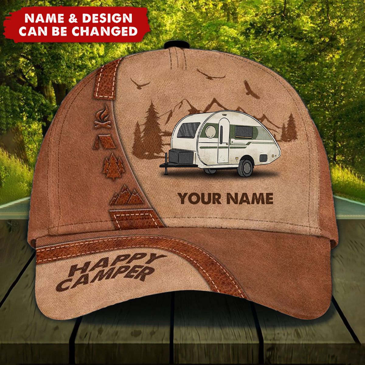 Happy Camper Personalized Multicolor Classic Cap A Unique Style For Outdoor Enthusiasts