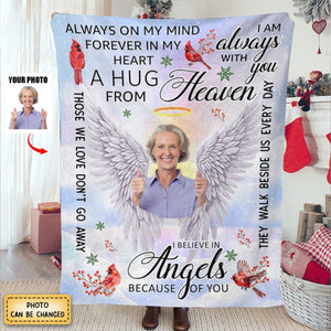 I Am Always With You A Hug From Heaven - Personalized Photo Blanket