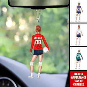 Volleyball Girl Car Ornament Personalized Gift for Sport Lover