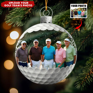 Golf Team - Personalized Photo Acrylic Ornament, Christmas Gift For Golf Lover