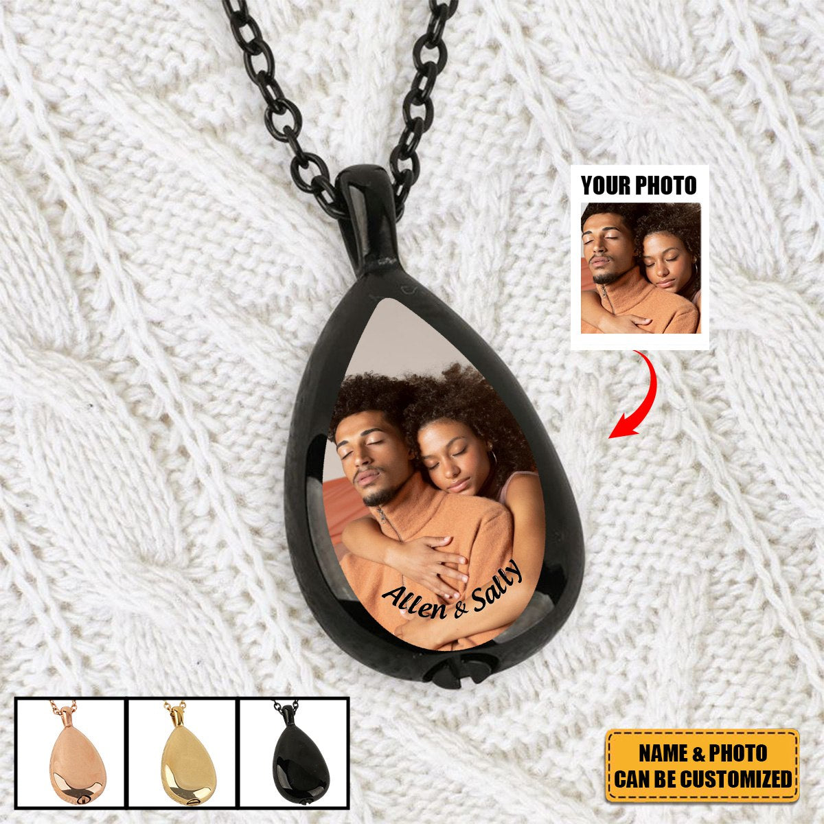 Custom Photo Till Death Do Us Part - Personalized Keepsake Necklace