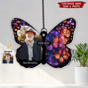 Sympathy Gift For Family Members-  Personalized Window Hanging Suncatcher Ornament