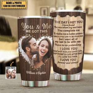 Custom Photo The Day I Met You - Anniversary Gift For Couples - Personalized Tumbler