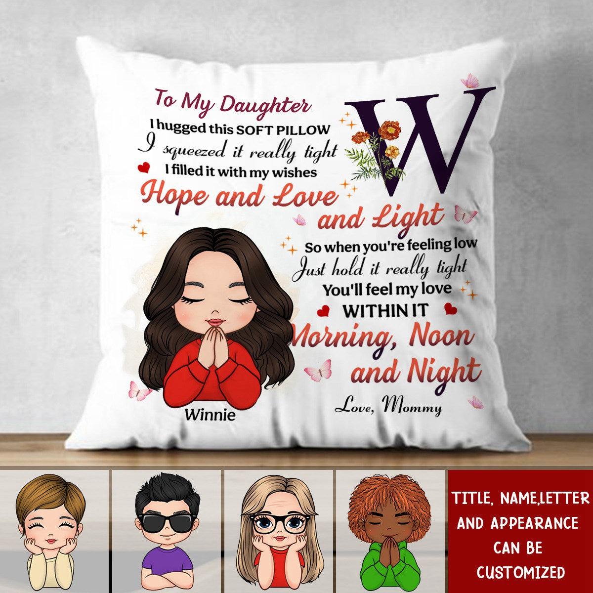 I Squeezed It Really Tight Personalized Pillow - Gift For Granddaughter Daughter