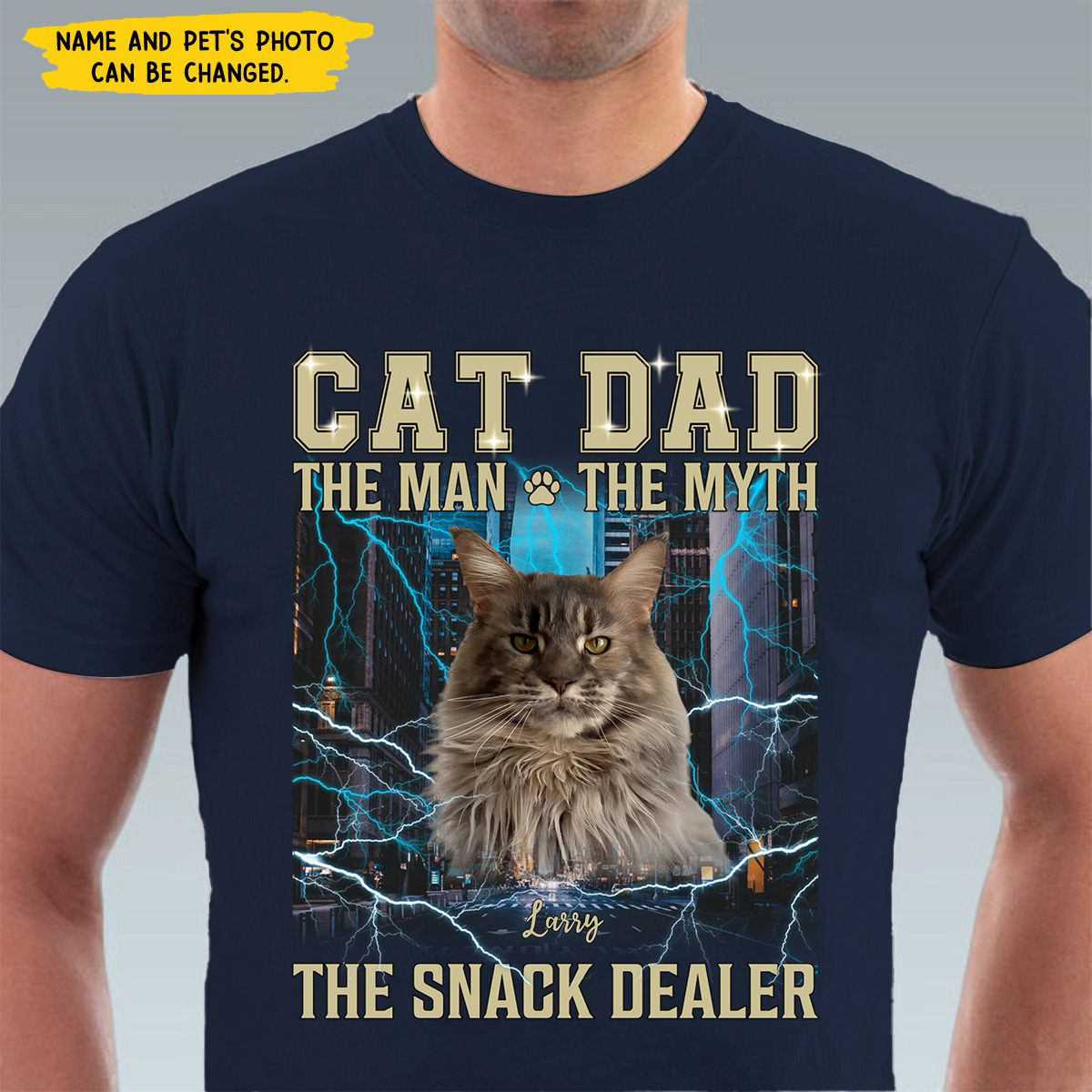 Custom Photo The Man The Myth The Snack Dealer Pet Personalized Shirt