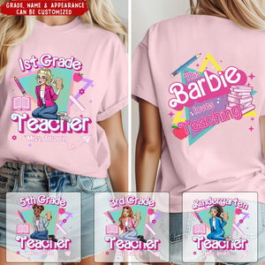 This Girl Loves Teaching Personalized T-shirt, Gifts For Teacher