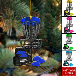 Personalized Disc Golf Christmas Shaped Ornament – Gift For Disc Golf Lover