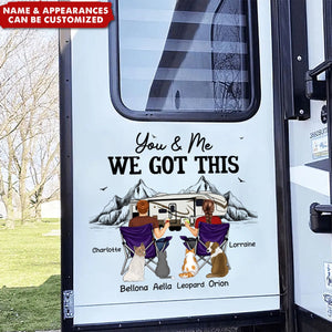 You Me And The Dogs Cats Camping - Personalized RV Decal