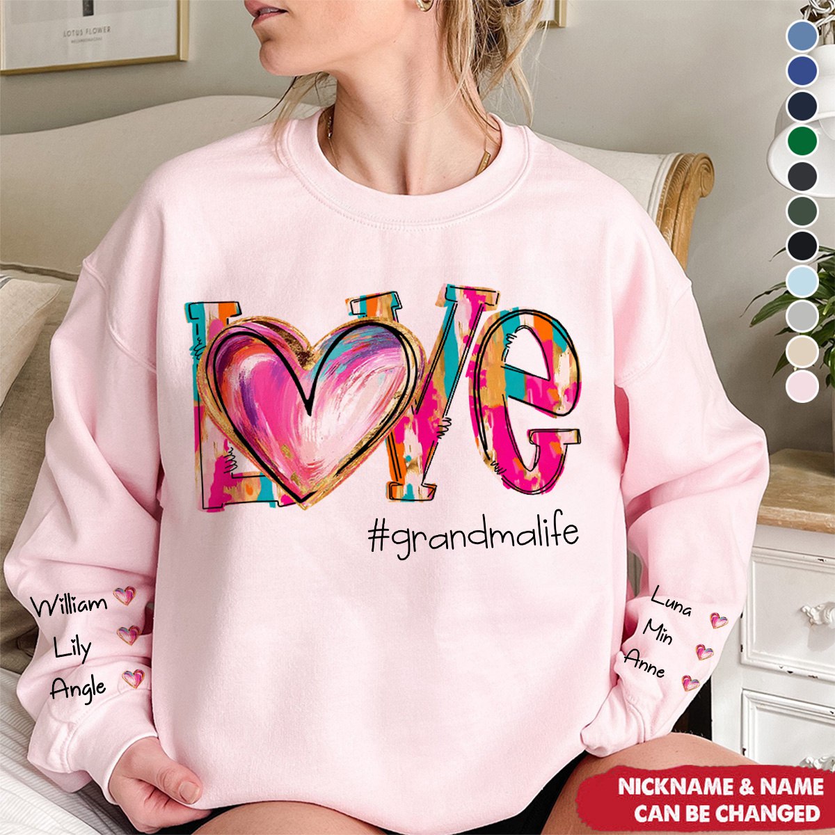 Love Grandma Life - Personalized Sweatshirt, Gift For Nana