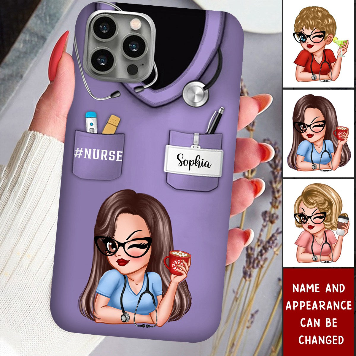 Nurse Life Pretty Doll Nurse Personalized Phone Case