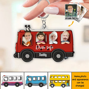 Drive Safe Mommy - Personalized Photo Keychain