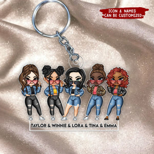 We Are Sistas Personalized Acrylic Keychain