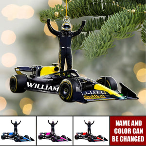 Personalized Race Car Christmas Ornament, Gift For Race Car Lovers