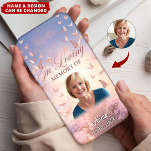 Pinky Heaven Custom Photo Butterflies - In Loving Memory Personalized Phone Case