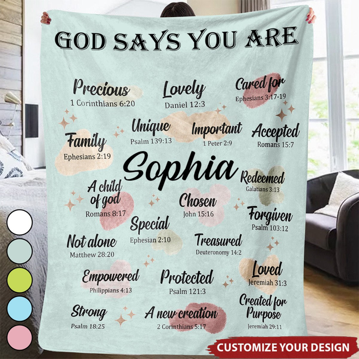 God Say You Are - Personalized Name Blanket