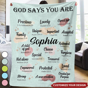 God Say You Are - Personalized Name Blanket