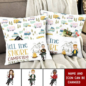 Tell Me S'more Campfire Stories - Personalized Pocket Pillow