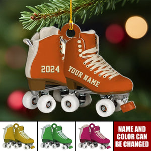 Personalized Roller Skate, Roller Derby Christmas Ornament, Love Roller Skate Christmas Ornament