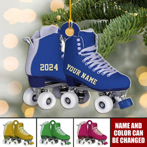 Personalized Roller Skate, Roller Derby Christmas Ornament, Love Roller Skate Christmas Ornament