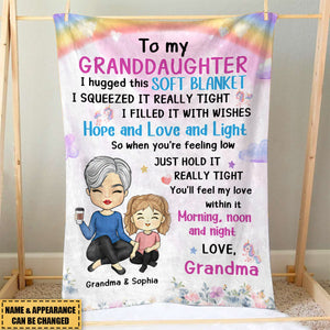 Hope And Love And Light - Family Personalized Custom Blanket - Birthday Gift From Mom, Grandma