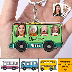 Drive Safe Mommy - Personalized Photo Keychain