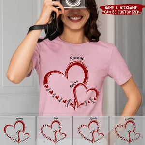 Mom Grandma Sweethearts Gift For Mother's Day Personalized T-Shirt